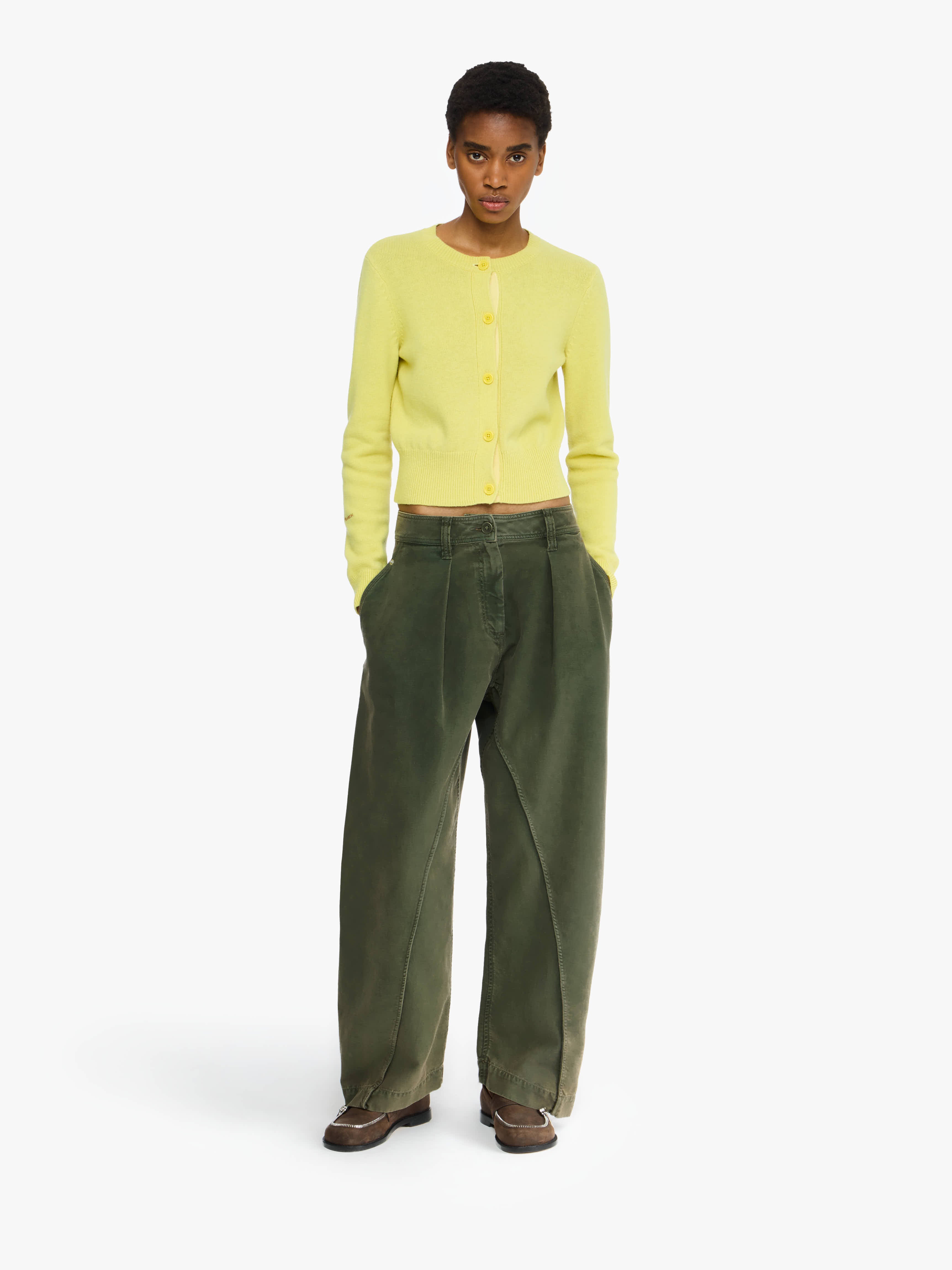 Stylish High-Waisted Twisted Seam Trousers for Women - Comfortable Stretch Pants for Work, Office & Casual Outfits