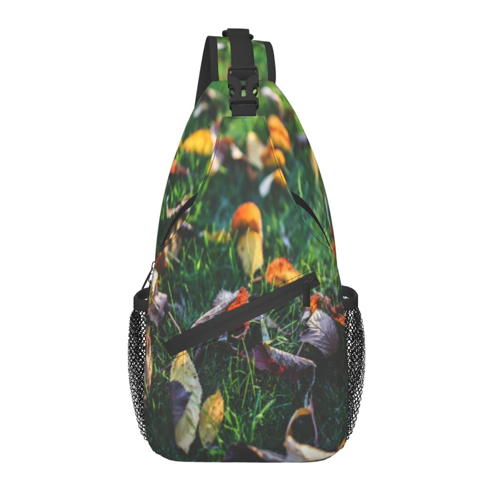 Fall Leaves Sling Bag - Crossbody Shoulder Chest Backpack for Women & Men - Lightweight Travel Hiking Daypack for Outdoor Sports, Gym, Commuting & Daily Use