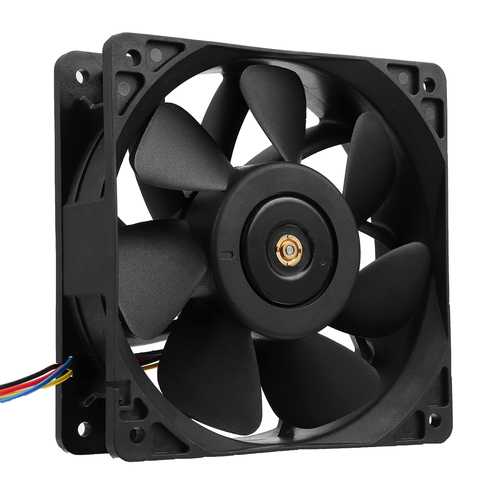 12V 36W 120mm x 120mm x 38mm 6000RPM 4-Pin Cooling Fan for Antminer Mining - High Performance PC Case Fan for Cryptocurrency Mining Rigs, Computer Cooling, and Server Rooms