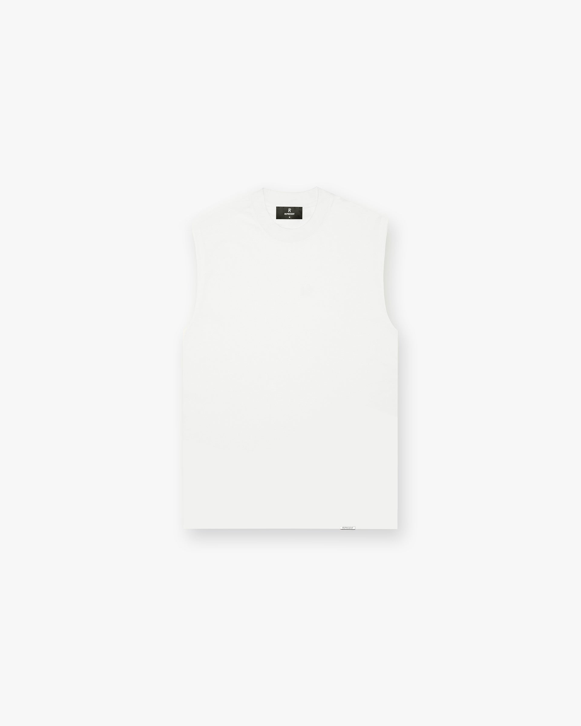Initial Boxy Tank Top - Women's Casual Loose Fit Basic Tee in Flat White | Perfect for Everyday Wear, Layering & Summer Outfits