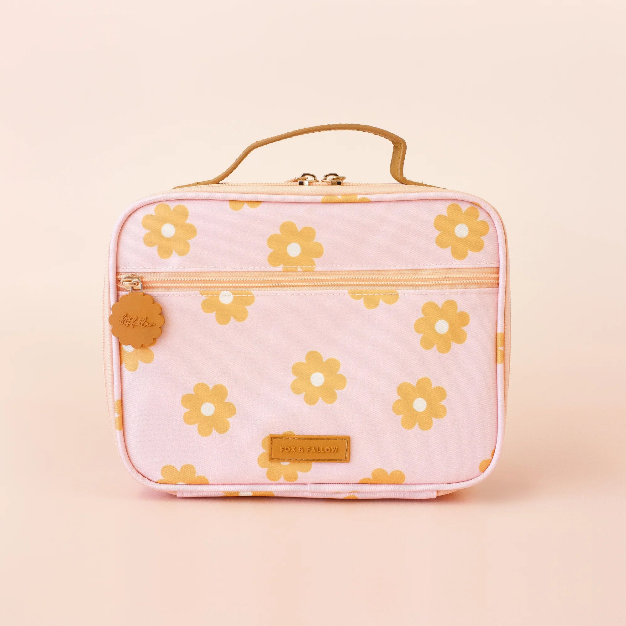 Insulated Mini Lunch Bag with Daisy Chain Design - Perfect for School, Work, and Picnics