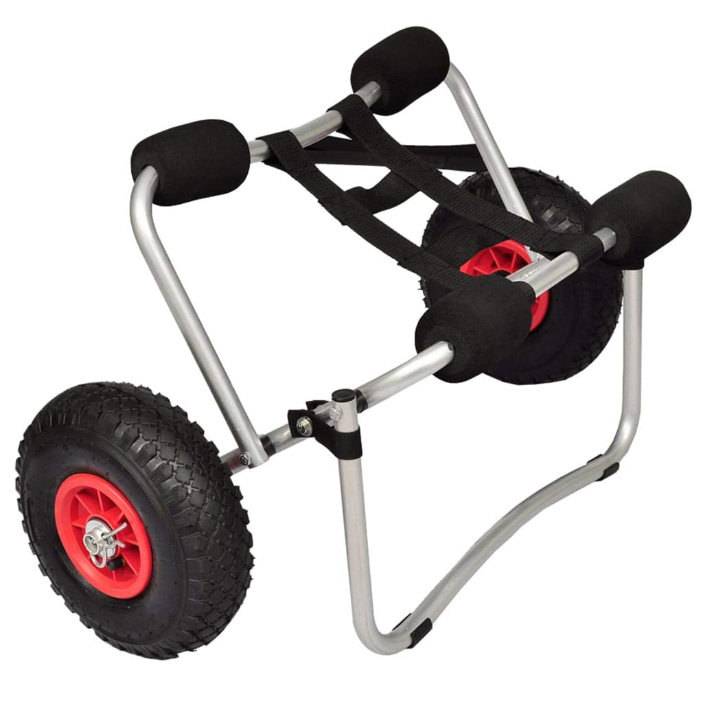 Festnight 2-Pack Aluminum Kayak Cart with Wheels - Portable Watercraft Carrier for Easy Transport to Lakes, Rivers & Beaches