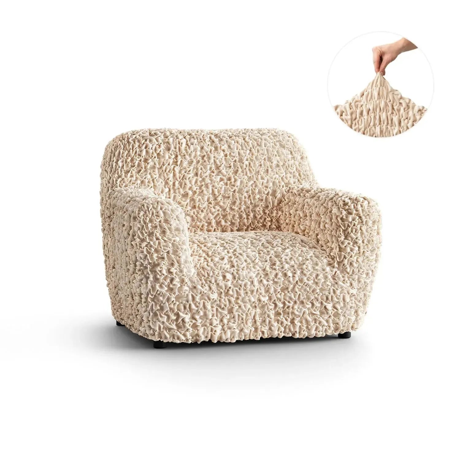 Fuco Velvet Armchair Slipcover - Soft, Stretchable & Washable Sofa Cover for Living Room, Bedroom, or Office - Perfect for Home Decor & Furniture Protection