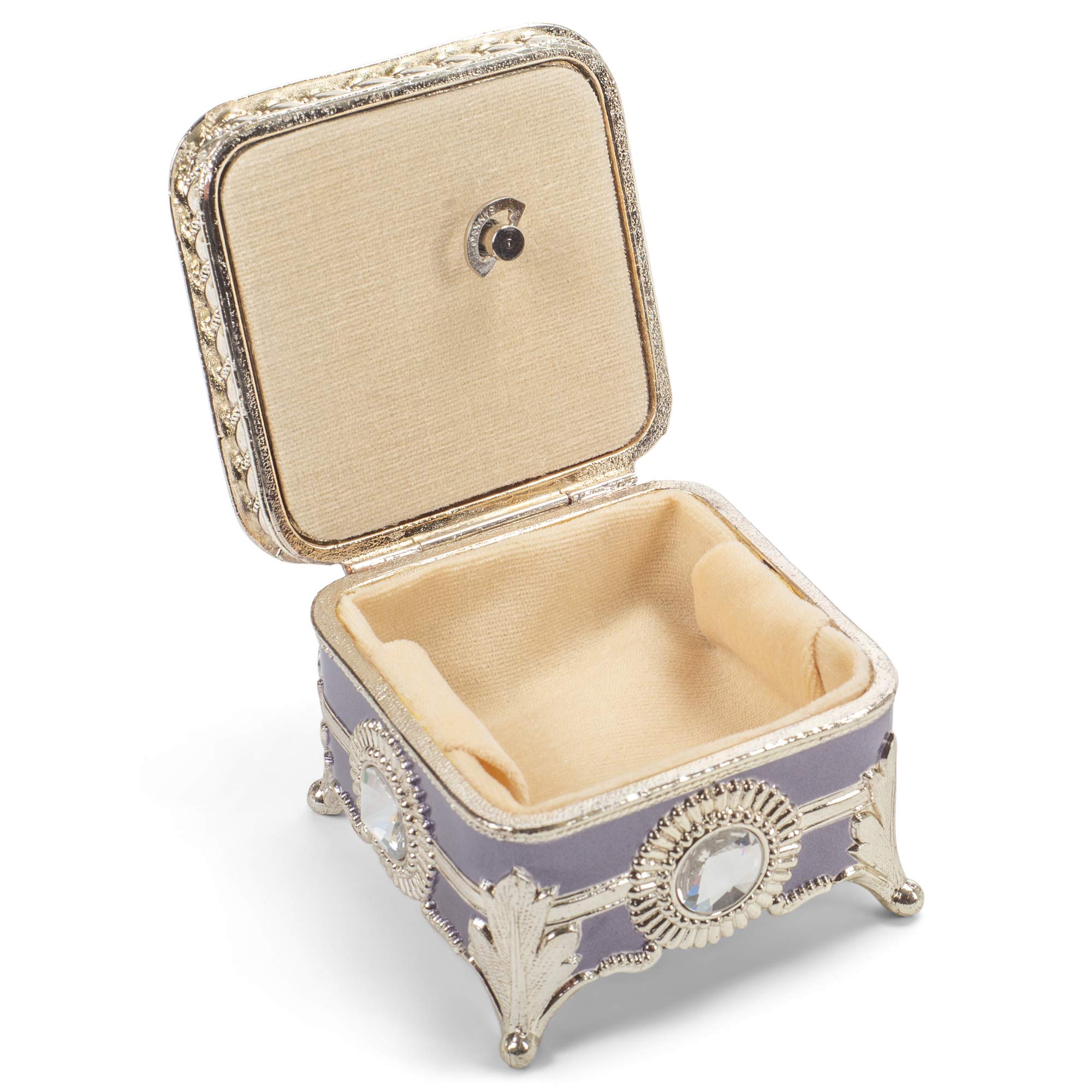 Swarovski Crystal Music Jewelry Box - Light Purple for Gifts & Decor