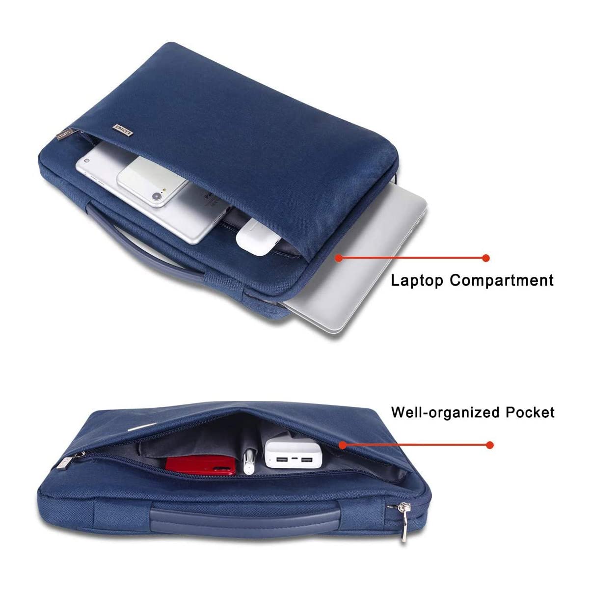 LANDICI 15.6-16 Inch Laptop Sleeve Case - Waterproof & Shockproof Protective Cover for MacBook Air 15, MacBook Pro 15/16 (2021), Dell, Lenovo, HP, Acer, Samsung Notebooks - Perfect for Travel, Office & School Use (Blue)