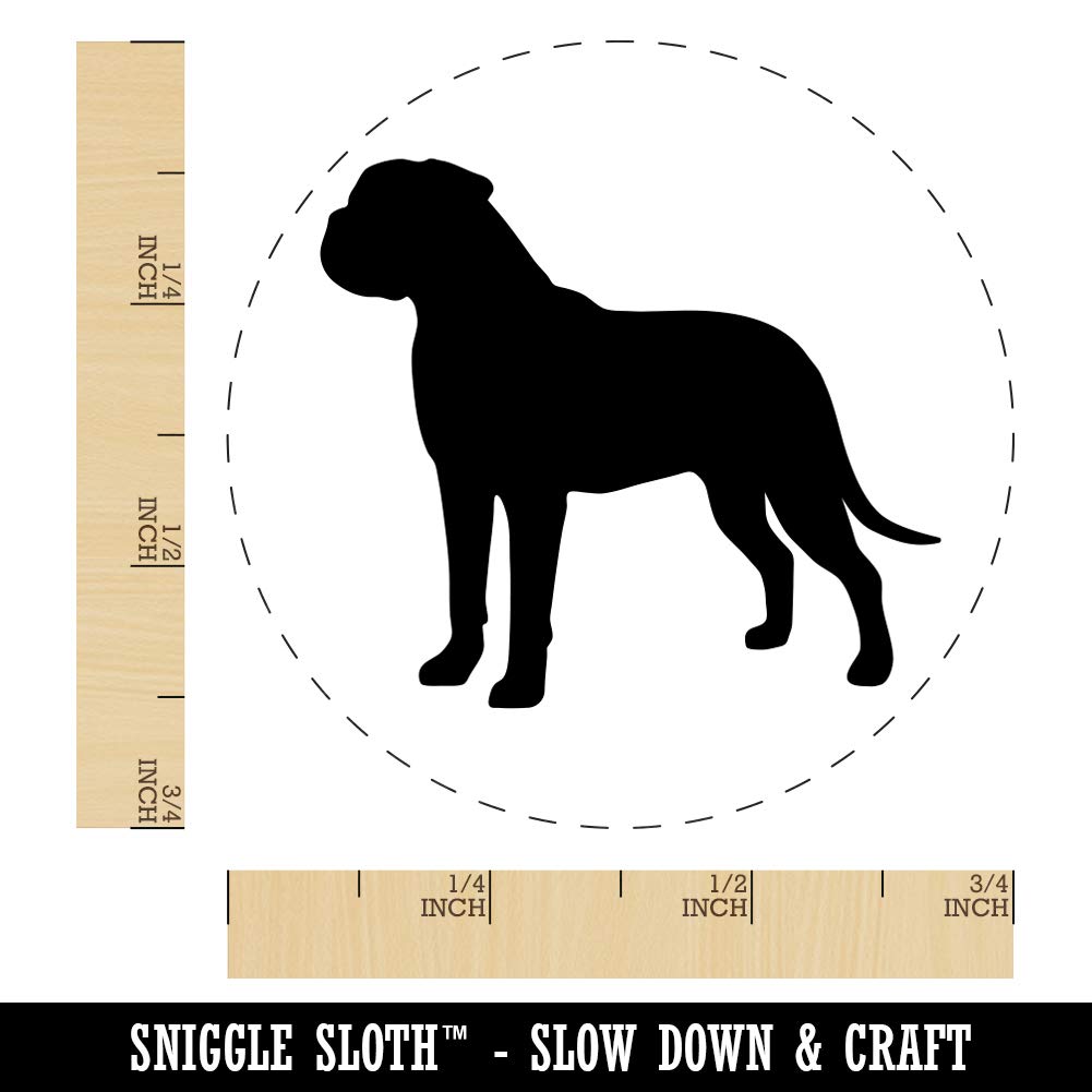Bullmastiff Dog Solid Rubber Stamp for Crafting, Planners & Scrapbooking - 3/4 Inch Small Stamp - Perfect for DIY Projects, Card Making & Journaling