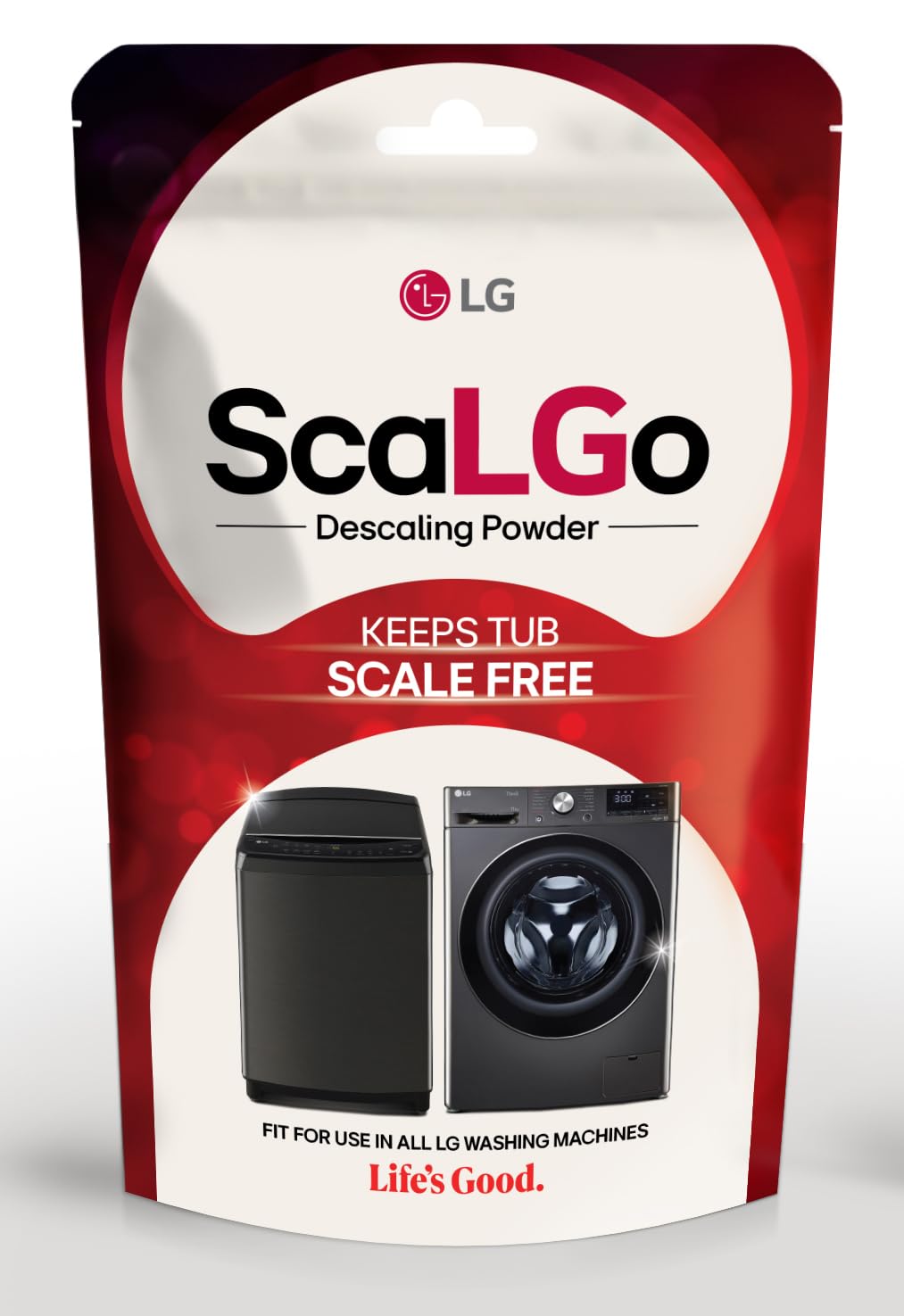 LG ScaLGo Washing Machine Cleaner & Descaler Powder - 100g Pack for Front Load & Top Load Washers (ACCWMWLFLDSP) | Removes Odor, Limescale & Residue | Ideal for Laundry Maintenance & Appliance Care