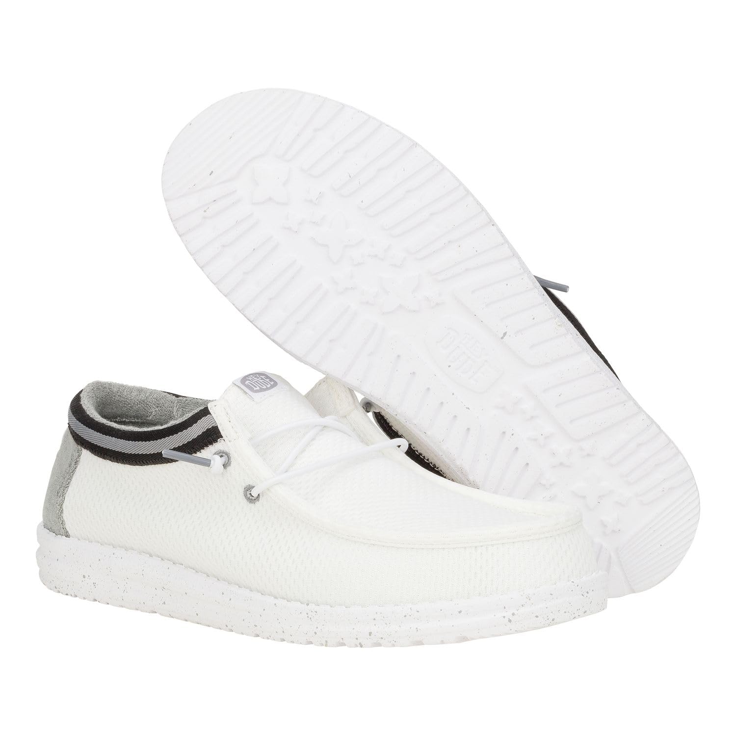 Hey Dude Men's Wally Varsity Slip-On Loafers - Lightweight Comfortable Casual Shoes for Men | Perfect for Walking, Travel & Everyday Wear