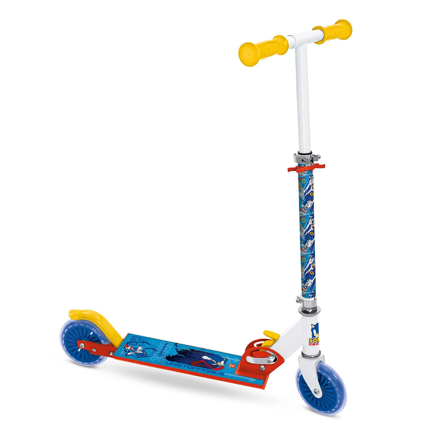 Mondo Toys Alu Scooter SONIC - 2 Wheel Aluminum Kids Scooter with Adjustable Handlebar - Lightweight & Durable for Boys & Girls - Perfect for Outdoor Play, Commuting & Neighborhood Fun (Model 28708)