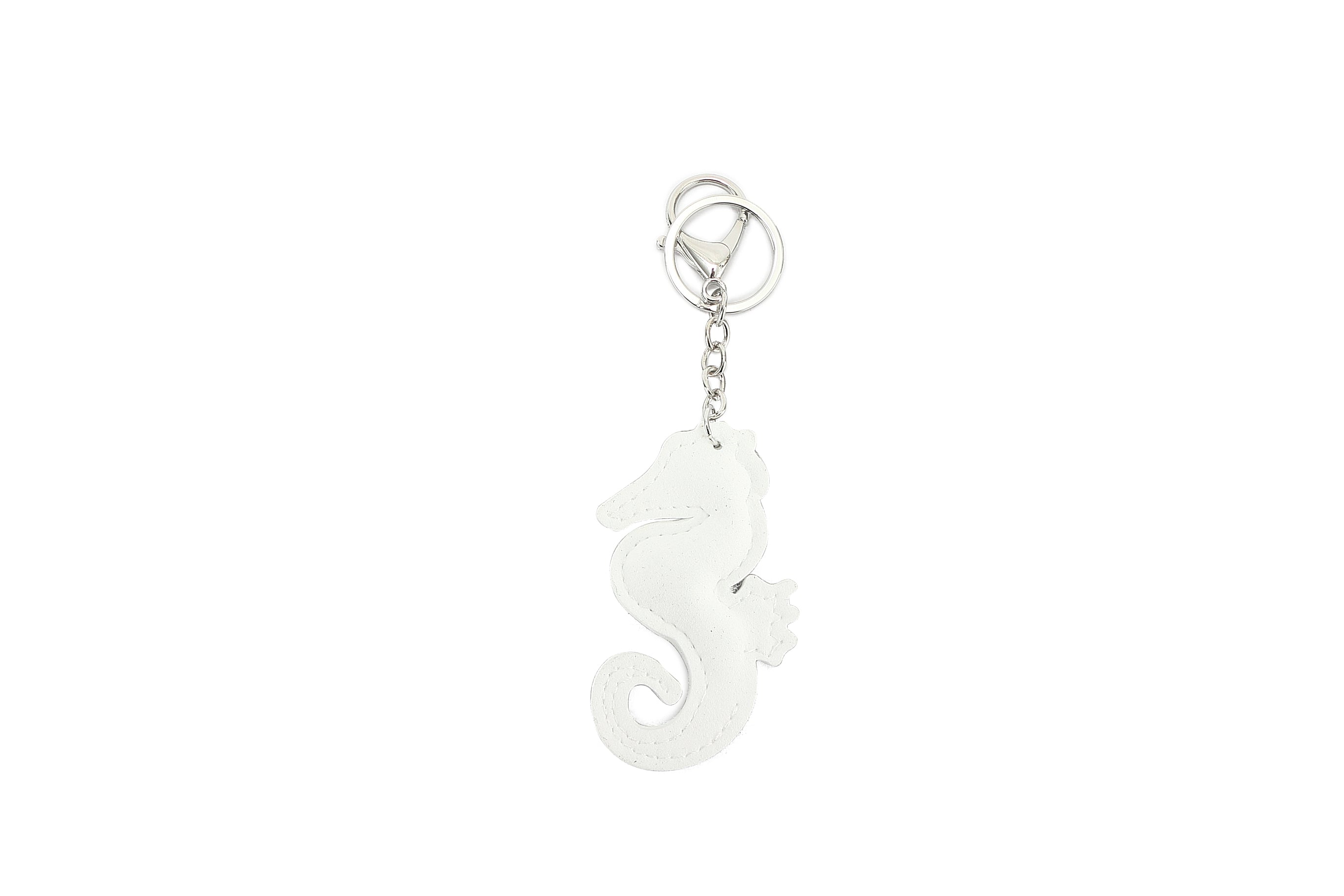 Crystal Seahorse Bag Charm - Elegant White Seahorse Pendant for Handbags, Backpacks & Keychains - Perfect Gift for Women & Girls