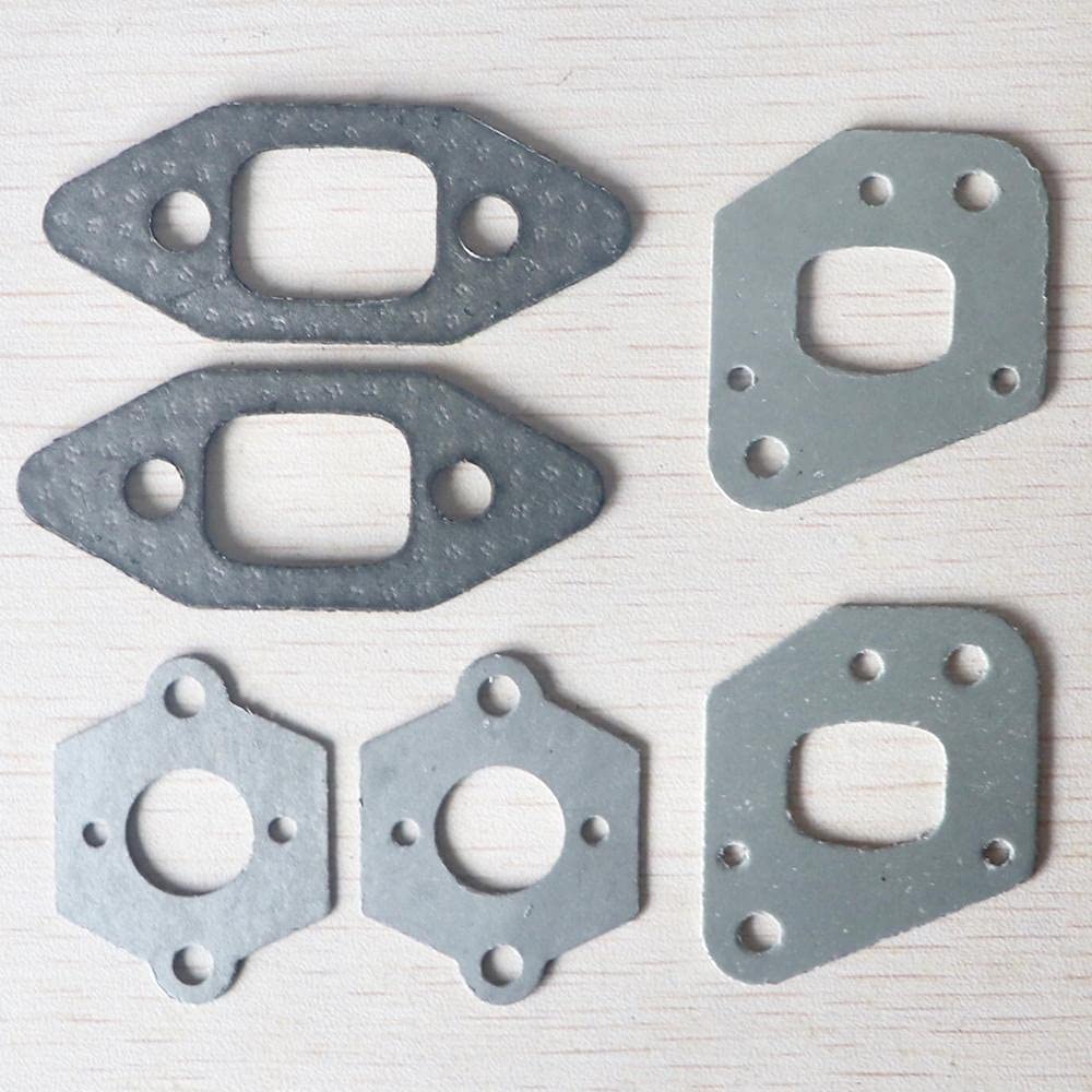 2 Sets Chainsaw Intake Manifold & Carburetor Muffler Gasket Kit - Compatible with Partner 350 351 P350 Replacement Parts - Perfect for Chainsaw Maintenance & Repair in Forestry Work