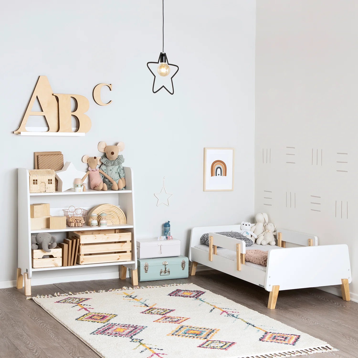 Muse Toddler Bed - Safe & Comfortable Kids Bed for Boys & Girls - Perfect for Nursery, Bedroom & Daycare Use