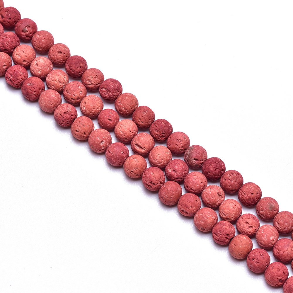 6mm Coffee Lava Rock Stone Beads for Jewelry Making - Natural Energy Gemstone Beads for DIY Bracelets, Necklaces & Essential Oil Diffuser (60pcs/Strand) - Perfect for Meditation, Yoga & Spiritual Healing Accessories