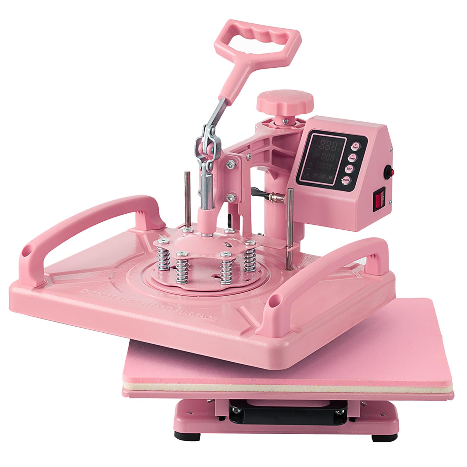 5 in 1 Heat Press Machine 12x15 Inch - Digital T-Shirt, Hat, Mug & Plate Heat Transfer Press with 360° Swing Away & 30OZ Tumbler Press (Pink) - Perfect for DIY Crafts, Custom Apparel & Sublimation Printing Projects