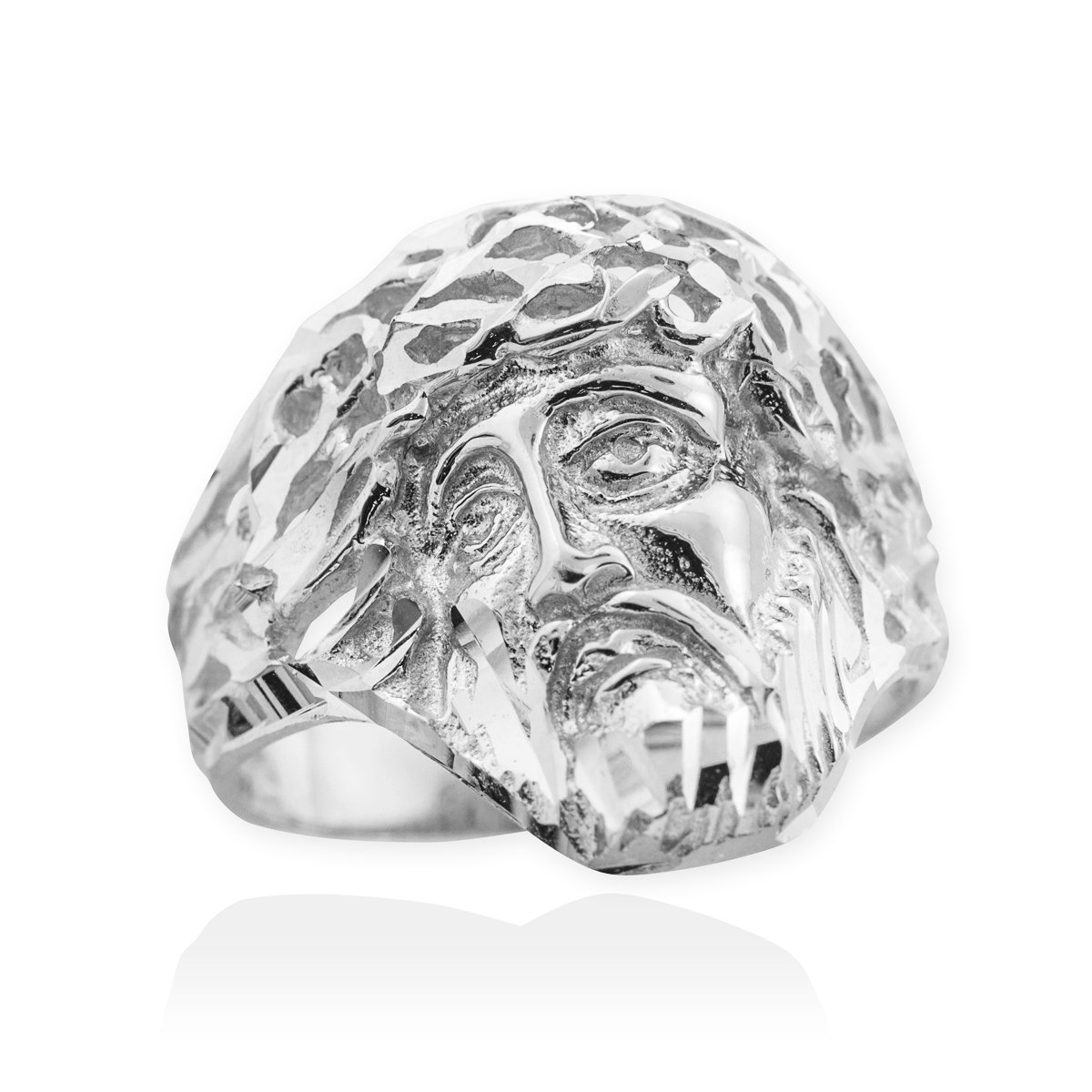 14k White Gold High Polish Cat Ring for Women - Elegant Dainty Jewelry Gift for Cat Lovers, Perfect for Daily Wear & Special Occasions