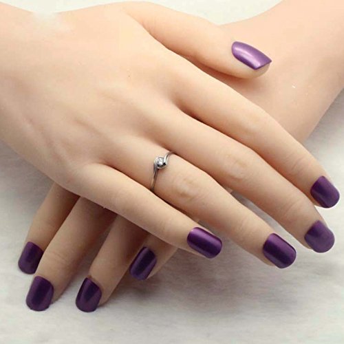 CoolNail Premium Dark Purple Acrylic Press-On Nails - 24pcs False Nails Set with Candy Color Finish for Women - Perfect for Parties, Weddings & Everyday Glam