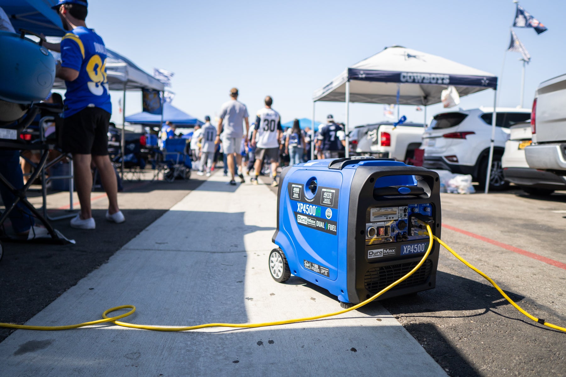 4,500 Watt Dual Fuel Portable Inverter Generator with CO Alert - Reliable Power for Camping, RV Trips & Emergency Backup
