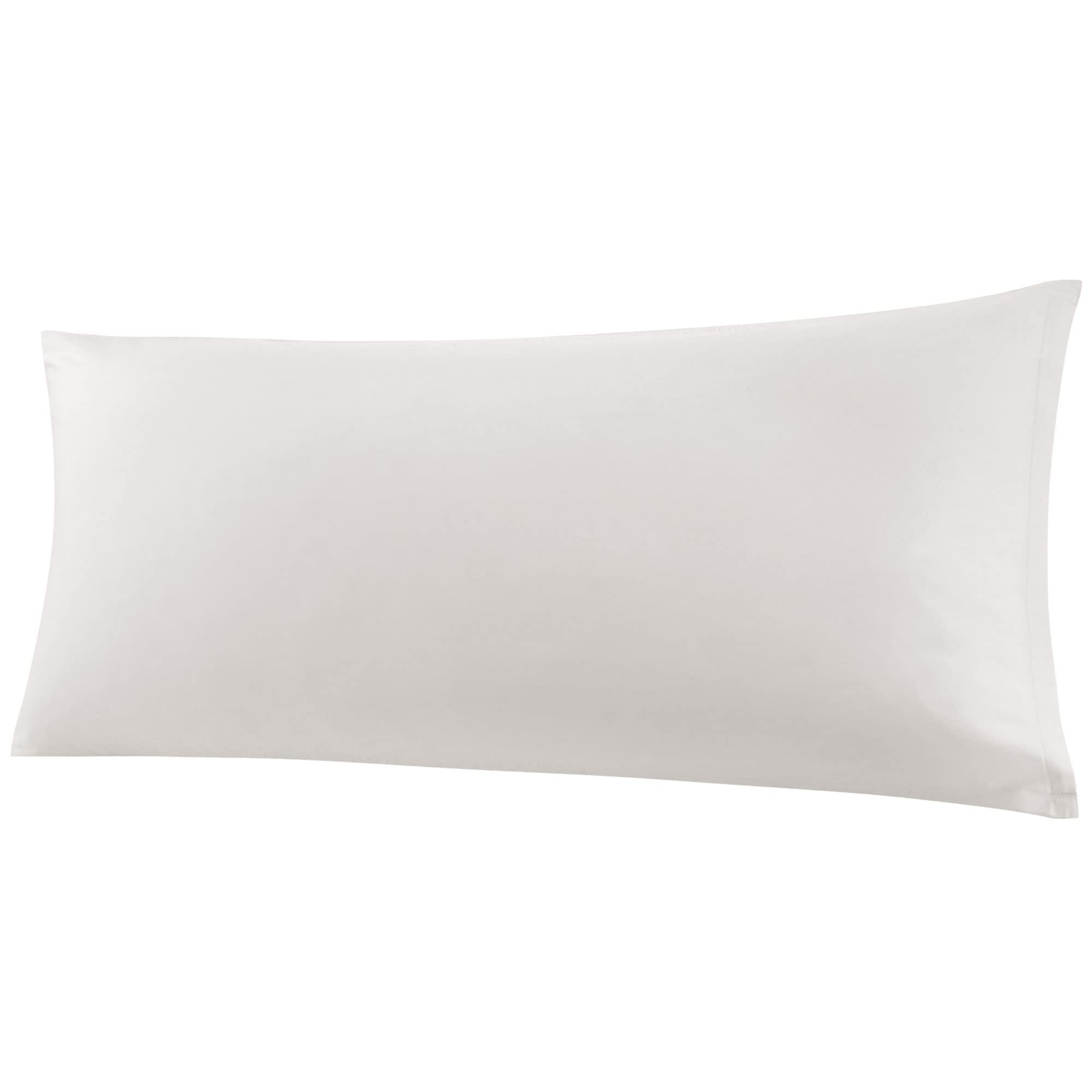 PiccoCasa 400-Thread-Count Cotton Body Pillow Cover with Zipper Closure - 20x54 Inches, Isabelline | Soft & Breathable Pillowcase for Sleeping, Pregnancy Support & Home Decor