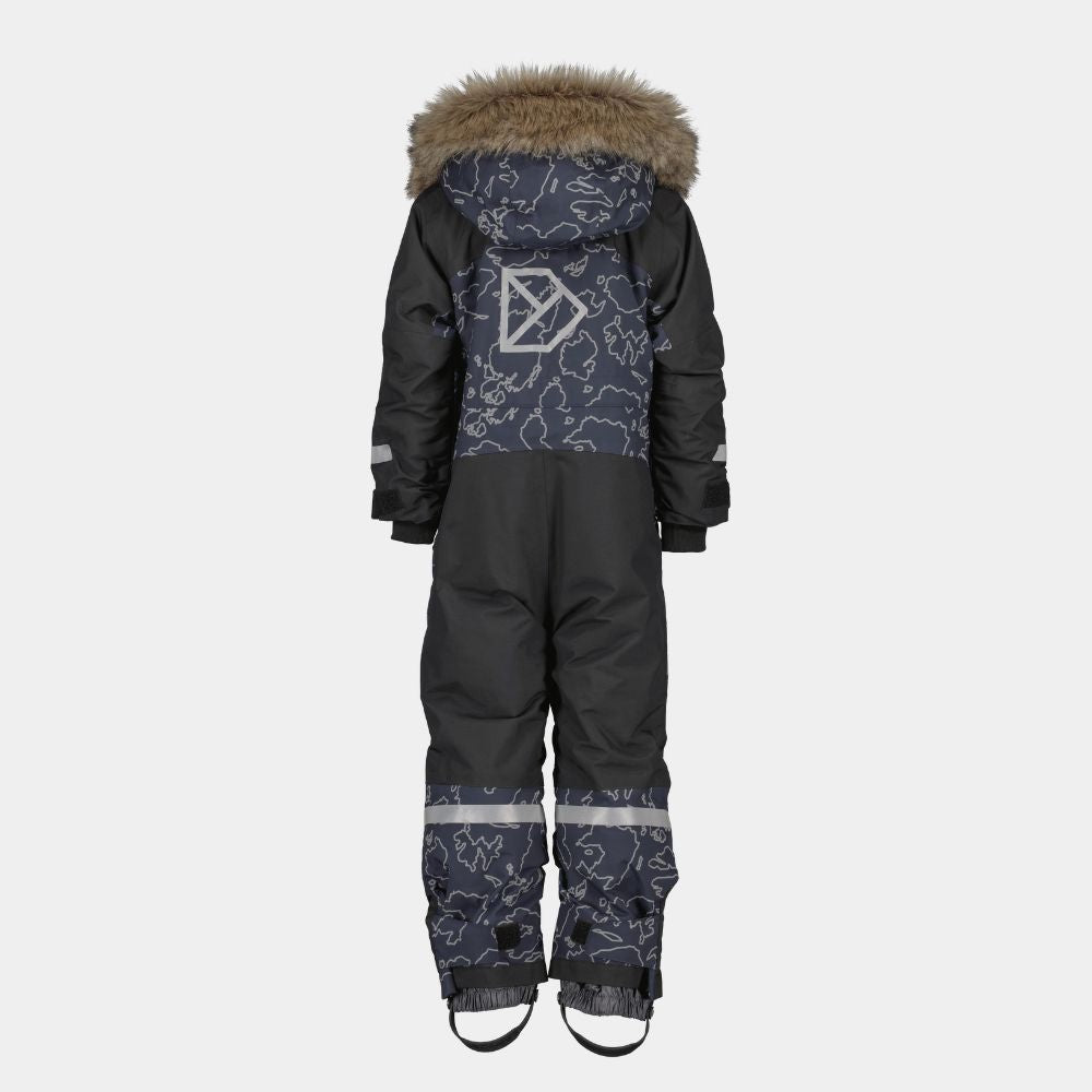 Didriksons Bjarven Special Edition Kids Snowsuit - Waterproof Winter Jacket & Pants Set with Reflective Details (Grundsun Navy) - Perfect for Skiing, Snowboarding & Outdoor Winter Activities