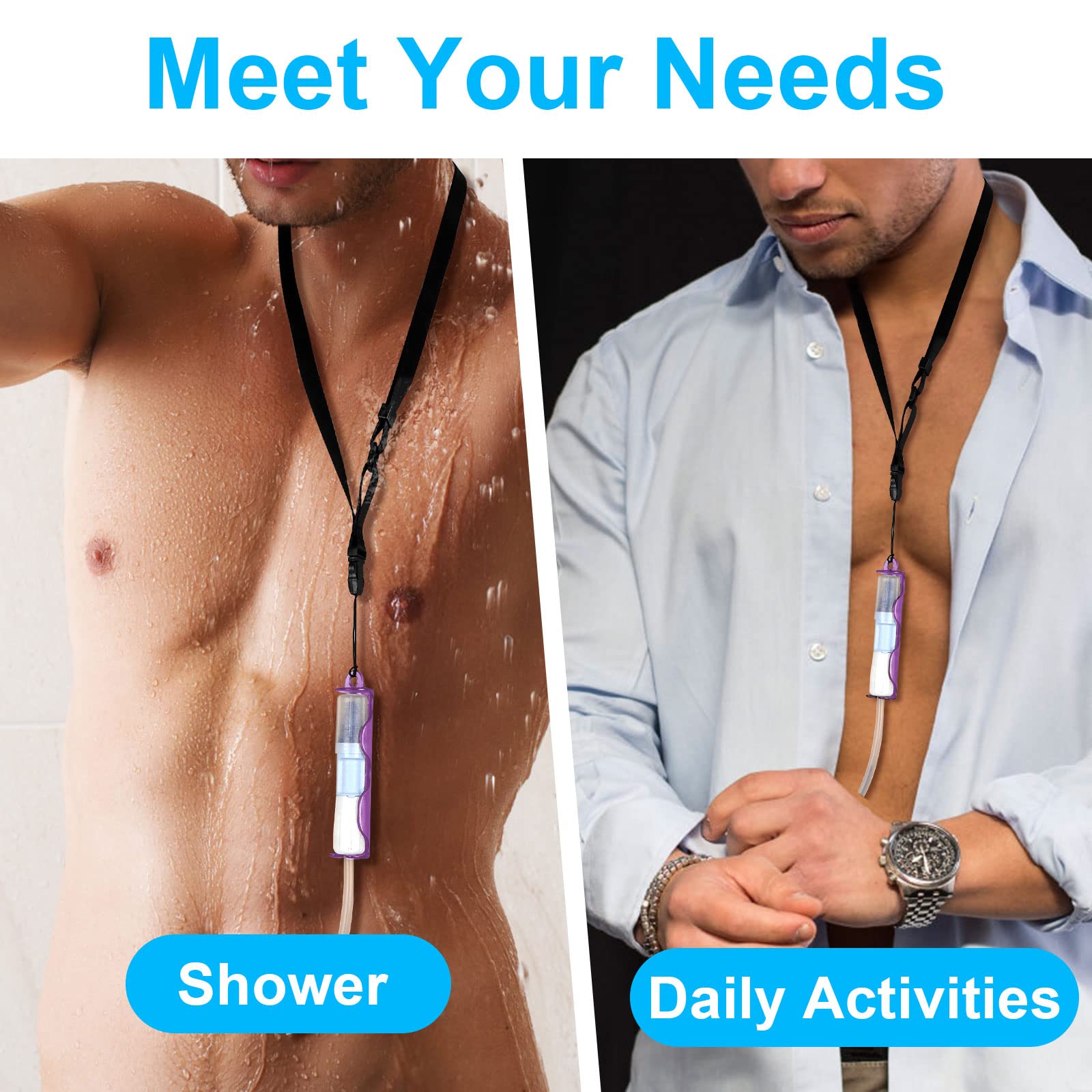 Baxter 5C4482 PD Catheter Holder with Adjustable Lanyards - Shower Support for Dialysis Patients