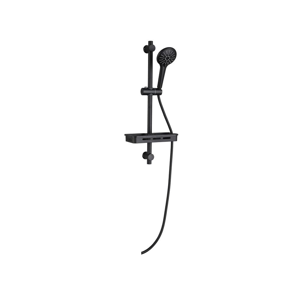 ABS Handheld Shower Head with Slide Bar - Stainless Steel Shower Hose & Bracket Set - Black Finish - Perfect for Bathroom Safety & Accessibility (Elderly, Kids, Disabled)