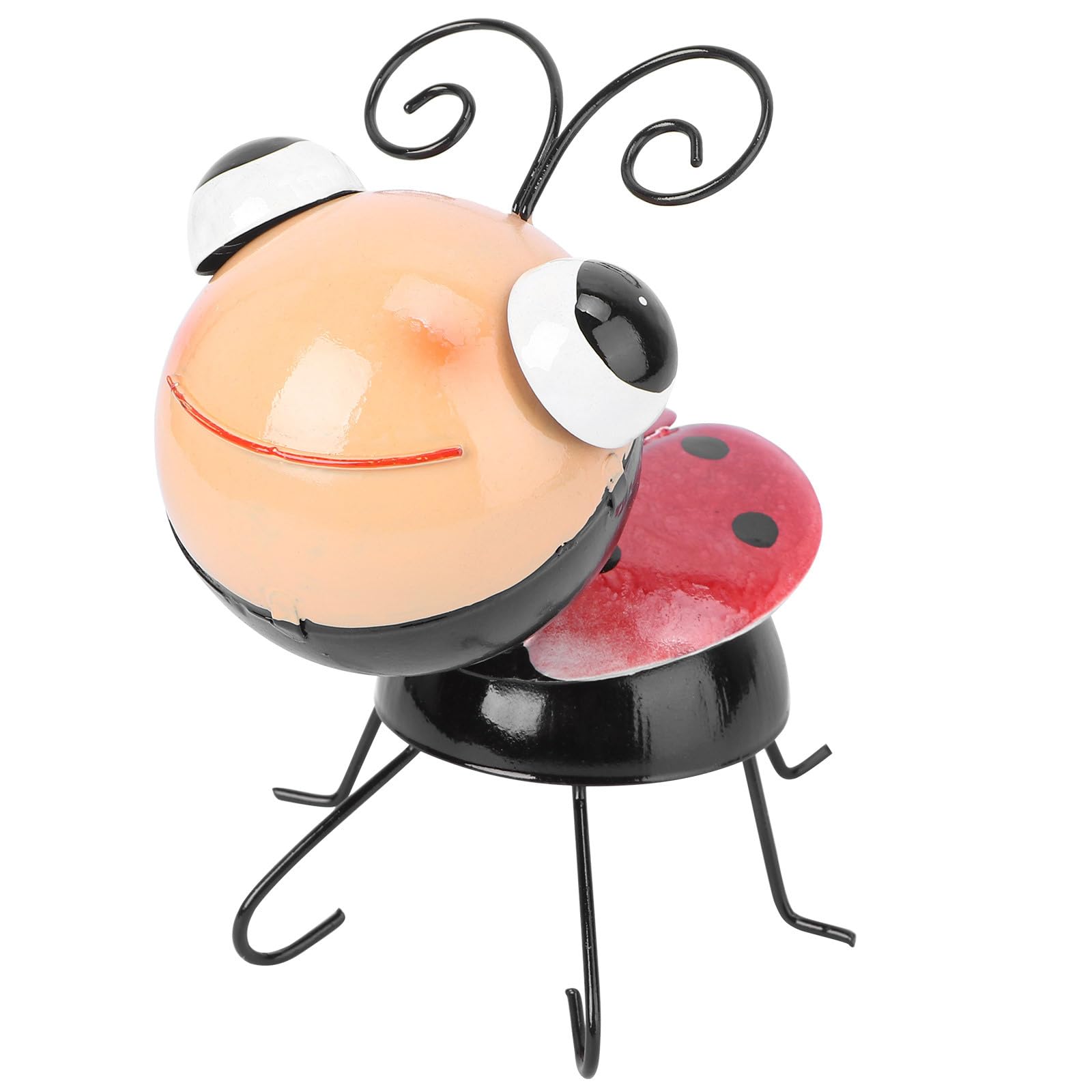 Yardwe Metal Ladybug Garden Decor - Outdoor Lawn Ornaments for Yard, Patio & Backyard | Cute Ladybug Statues for Pathway, Garden Art & Landscape Decoration