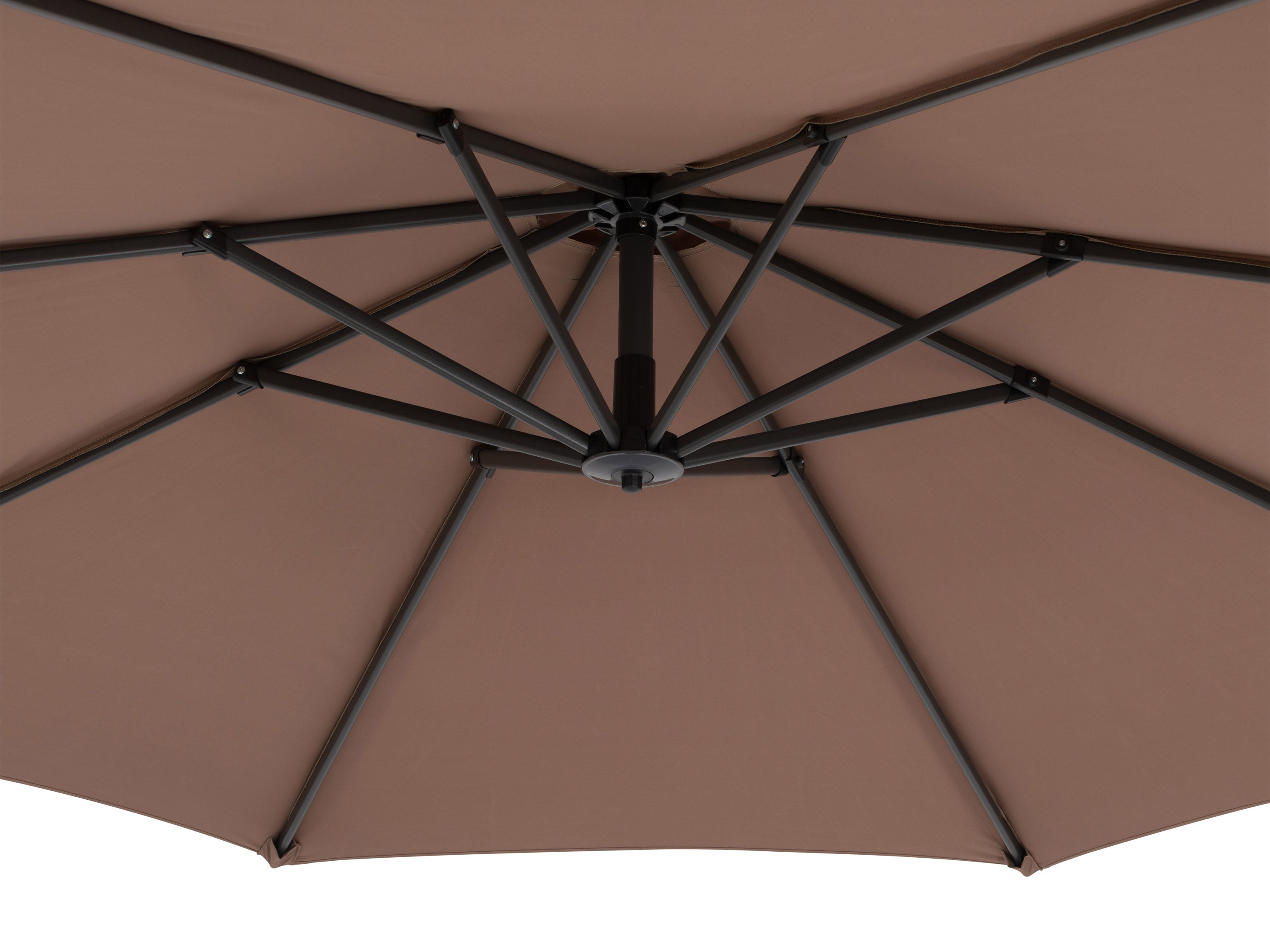 10ft Sand Cantilever Umbrella with Heavy Duty Base - Outdoor Patio Sun Shade for Poolside, Garden, and Backyard Relaxation