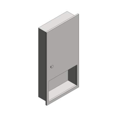 ASI 6452 Recessed Paper Towel Dispenser - Commercial Grade Stainless Steel Hand Towel Holder for Restaurants, Offices & Public Restrooms