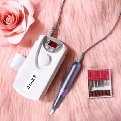 Das Dnails 00M10 Professional Rechargeable Electric Nail Drill Machine - 1mm Rotary Tool for Manicure & Pedicure | Portable Nail Art Equipment for Home & Salon Use