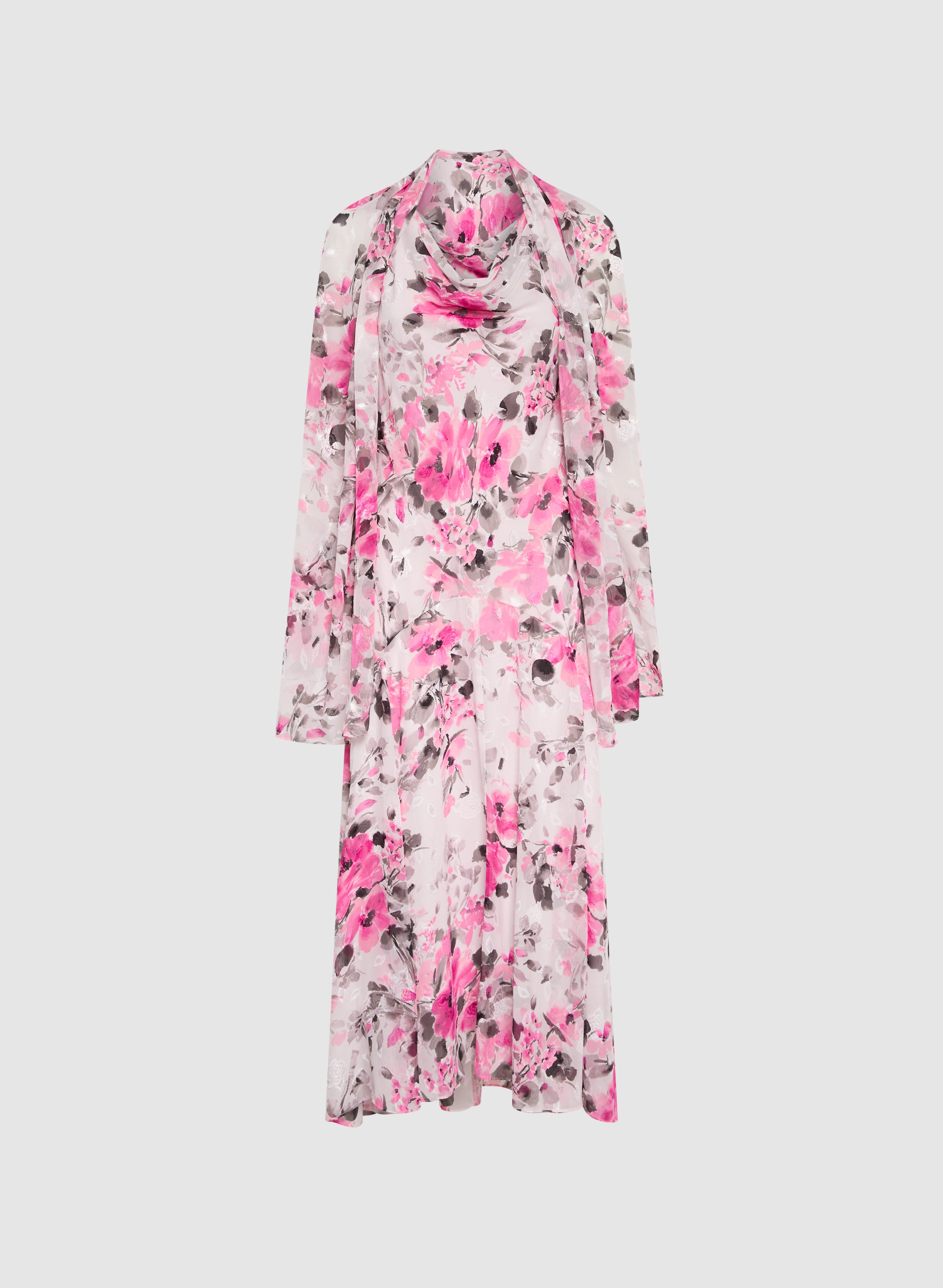 Floral Print Shawl & Dress - Elegant Womens Fashion Scarf & Dress Set for Spring Summer - Perfect for Weddings, Parties & Beach Outings