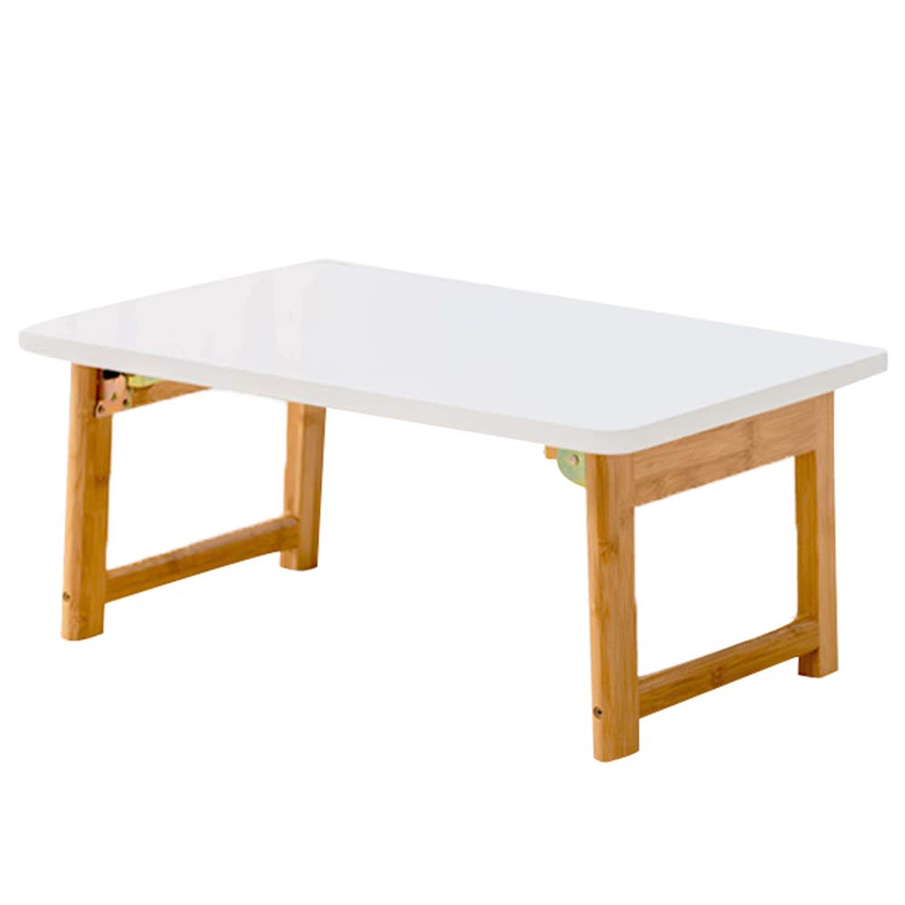 Foldable Laptop Desk with Bamboo Top - Portable Bed Table for Home Office, Student Study, Reading & Tatami Use - Lightweight Lazy Desk for Dorms, Kids Room & Small Spaces