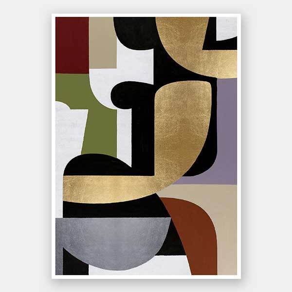 Converging II Unframed Art Print - Modern Abstract Wall Decor for Home & Office - Perfect for Living Room, Bedroom, or Workspace