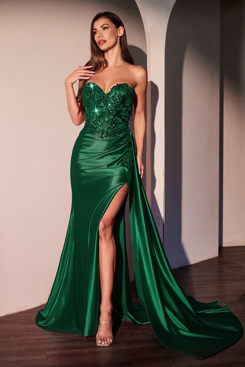 Elegant Strapless Sweetheart Satin Gown - Perfect for Prom, Wedding & Evening Dresses | Ireland-Inspired Formal Wear for Special Occasions