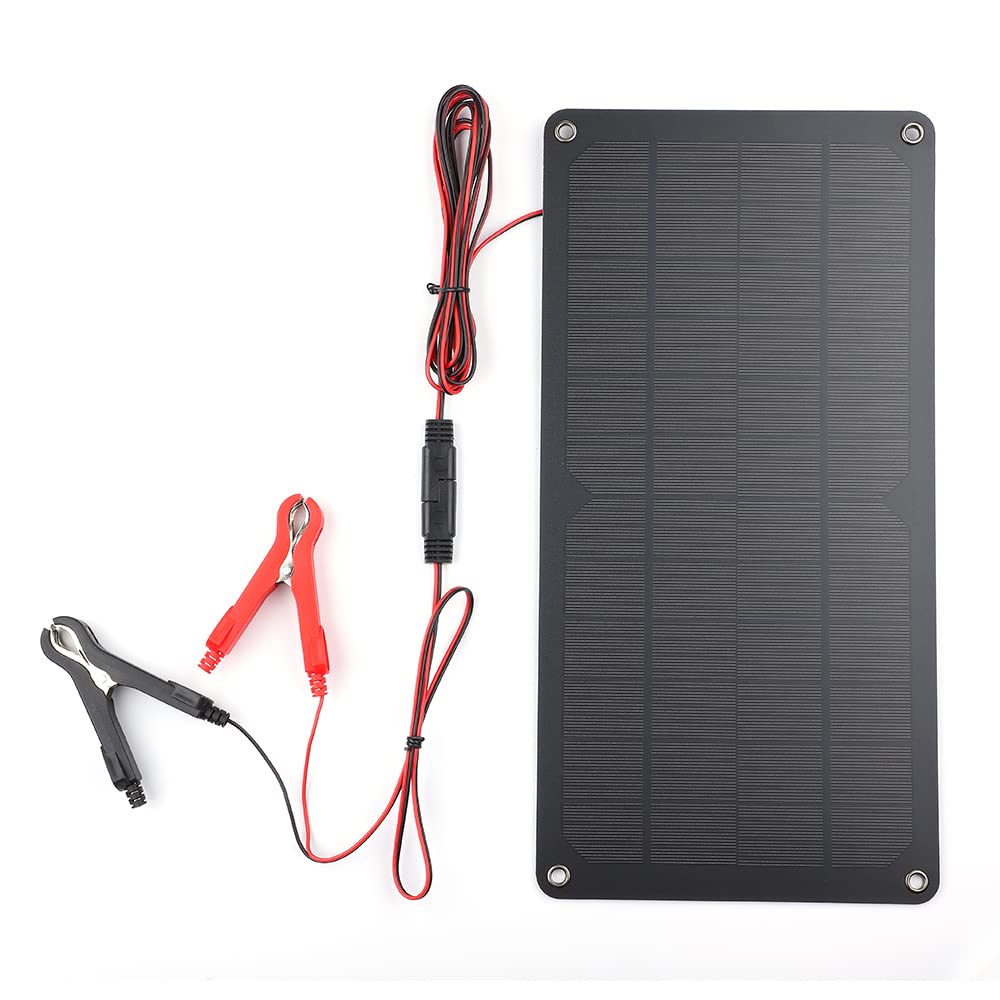 12V 2FT Battery Charger Cable with Alligator Clips & Cigarette Lighter Adapter - O-Ring to SAE Power Cord for Solar Panels, Car Inverters, Battery Chargers - Perfect for RV, Boat, and Off-Grid Power Supply