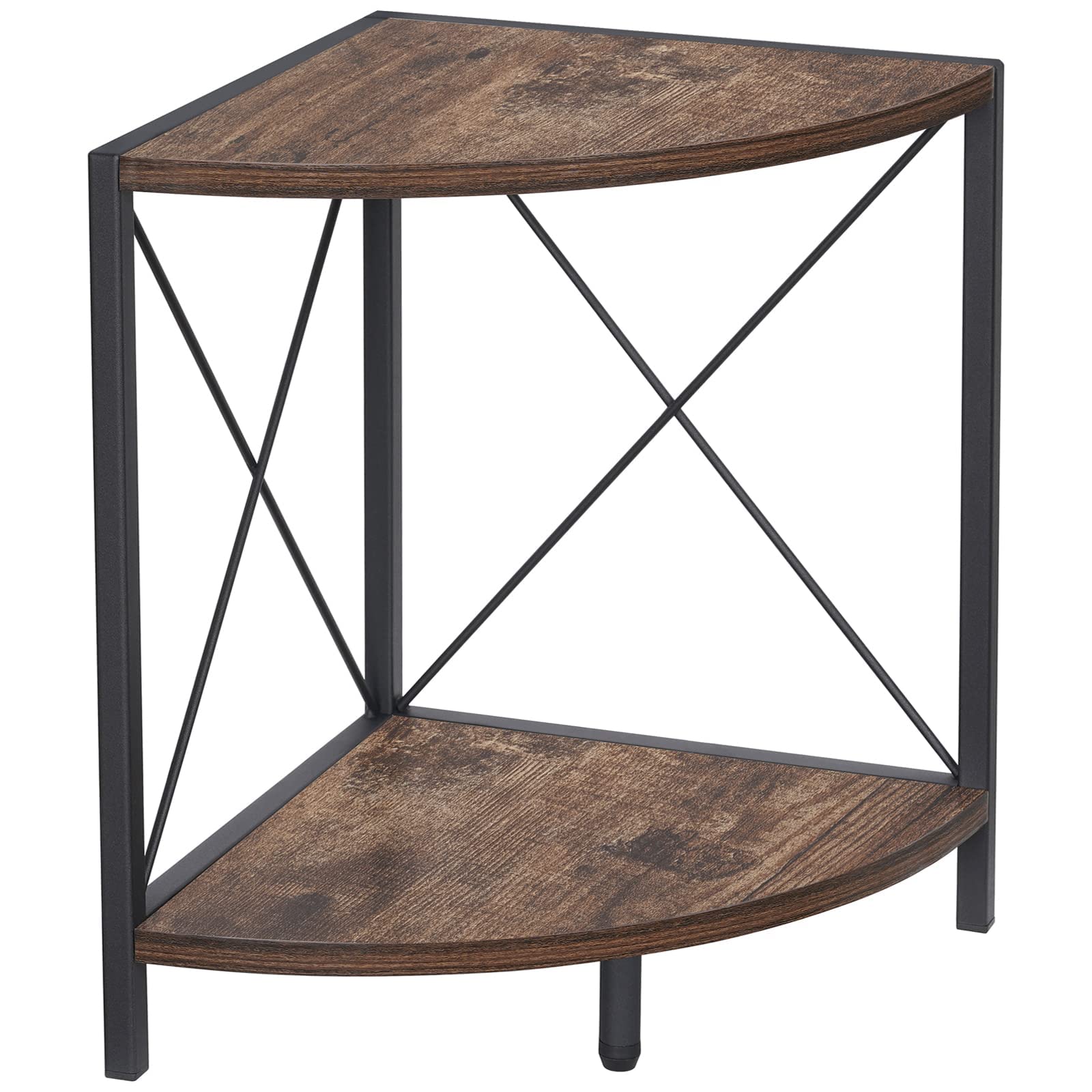 Rustic Corner Shelf for Desktop - 2 Tier Freestanding Corner Storage Organizer | 13