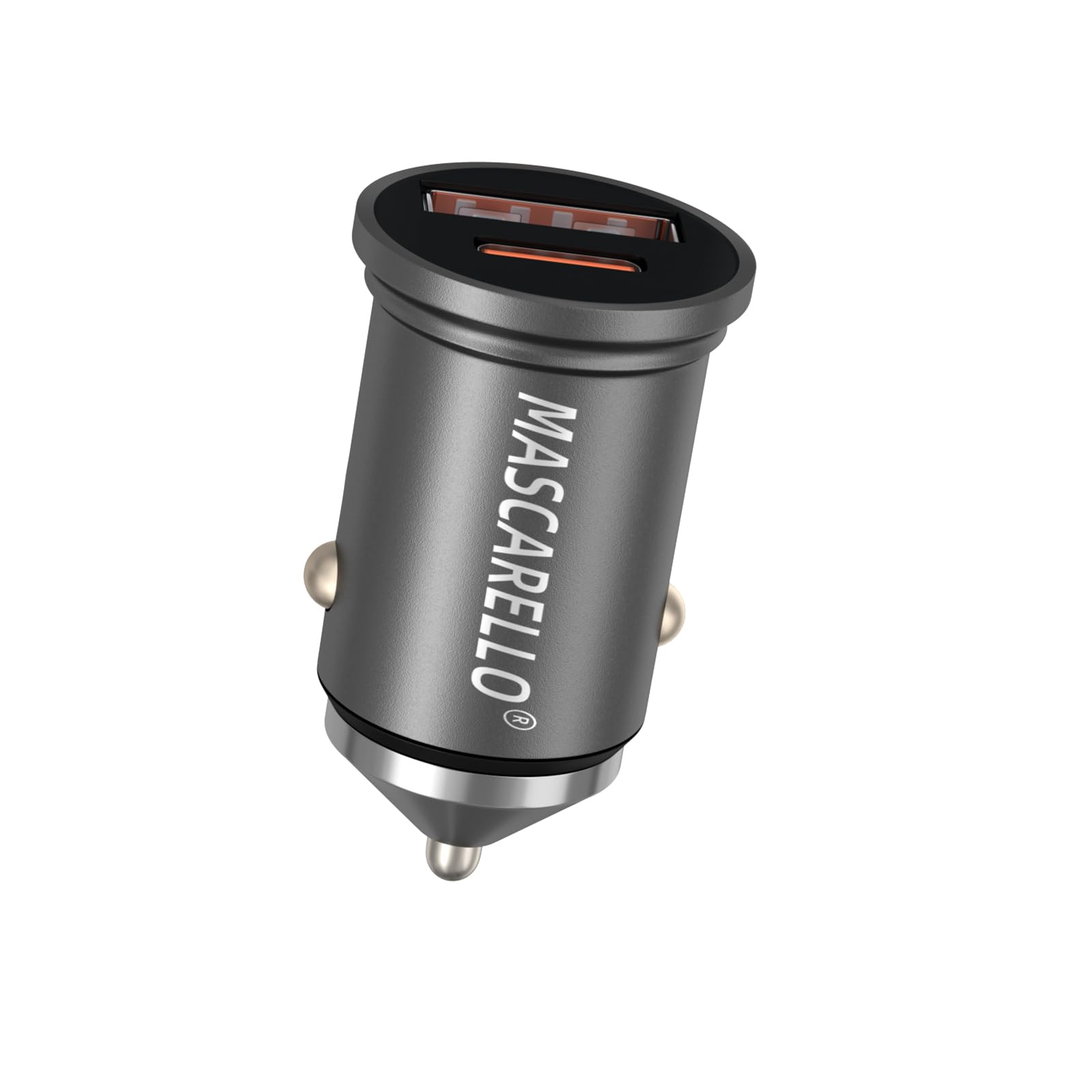40W USB C Fast Car Charger Adapter - Dual Port Mini Car Charger with Cigarette Lighter Plug for iPhone 15/14/13, Samsung Galaxy, iPad - Quick Charge for Road Trips & Daily Commute (Grey)
