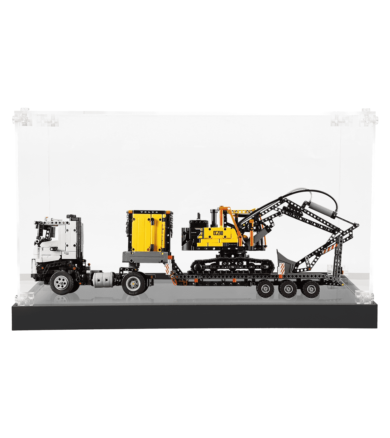 LEGO Volvo FMX Truck & EC230 Electric Excavator 42175 Display Case - Premium Acrylic Showcase for LEGO Technic Models - Perfect for Home Decoration, Office Display & Collector's Showcase
