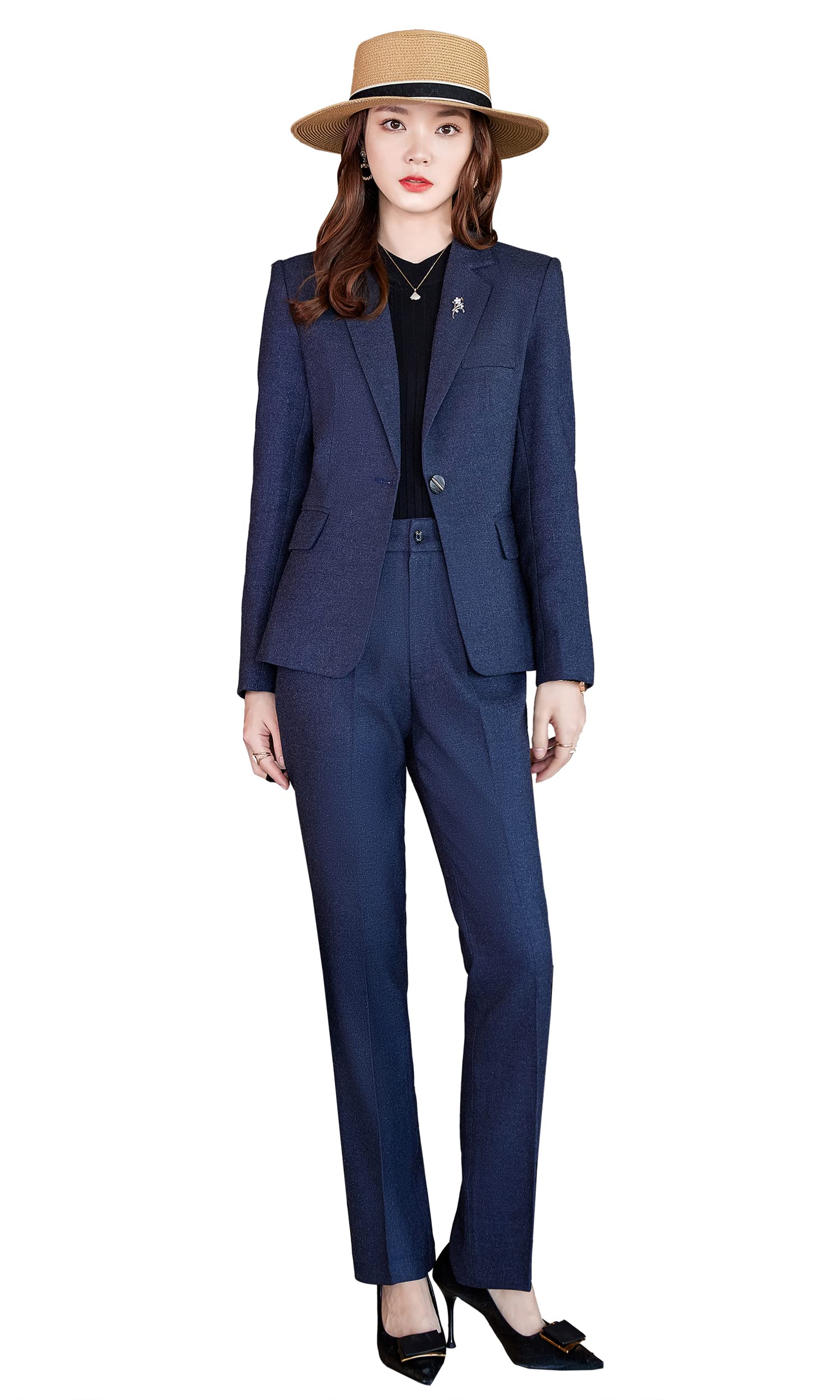 LISUEYNE Women's 2-Piece Blazer Suit Set - Long Sleeve Jacket & Pants for Work, Business & Casual Wear | Office Outfits, Professional Attire, Formal Occasions