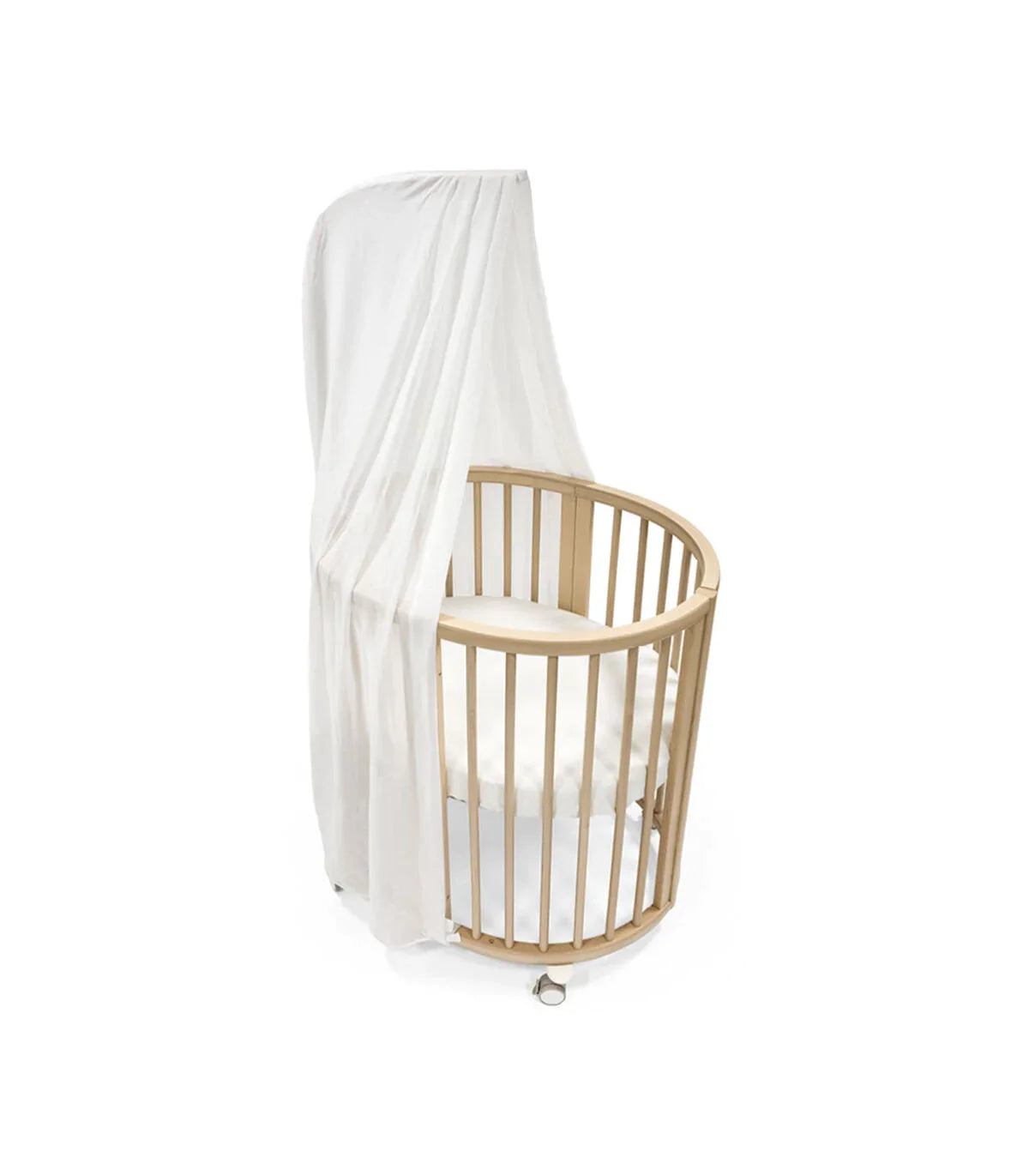Stokke Sleepi Canopy V3 2023 - White Baby Crib Canopy for Newborns & Infants | Nursery Decor & Sun Protection for Strollers & Bassinets
