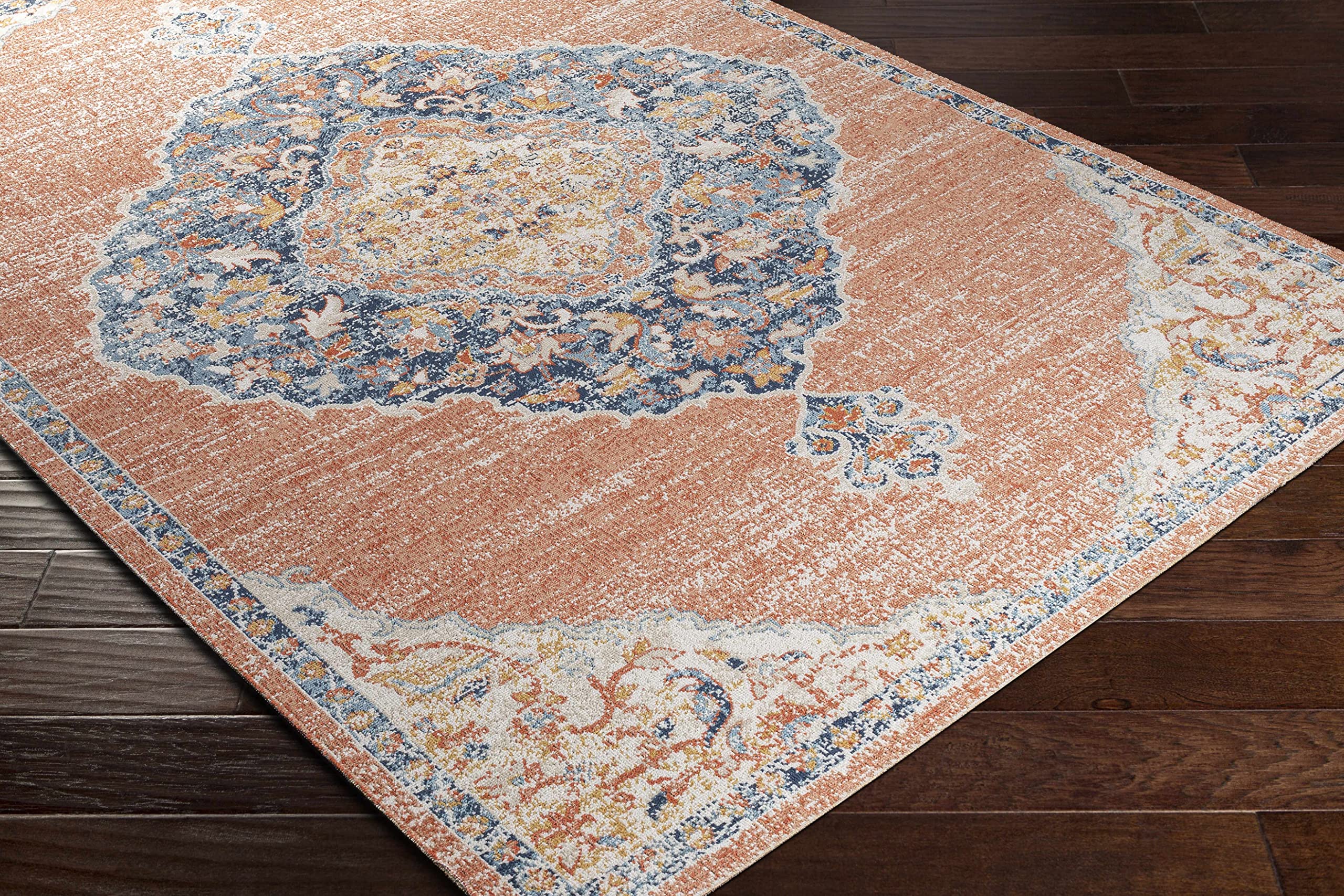 Hauteloom Cottesloe Indoor Outdoor Area Rug - Blue & Beige 5'3