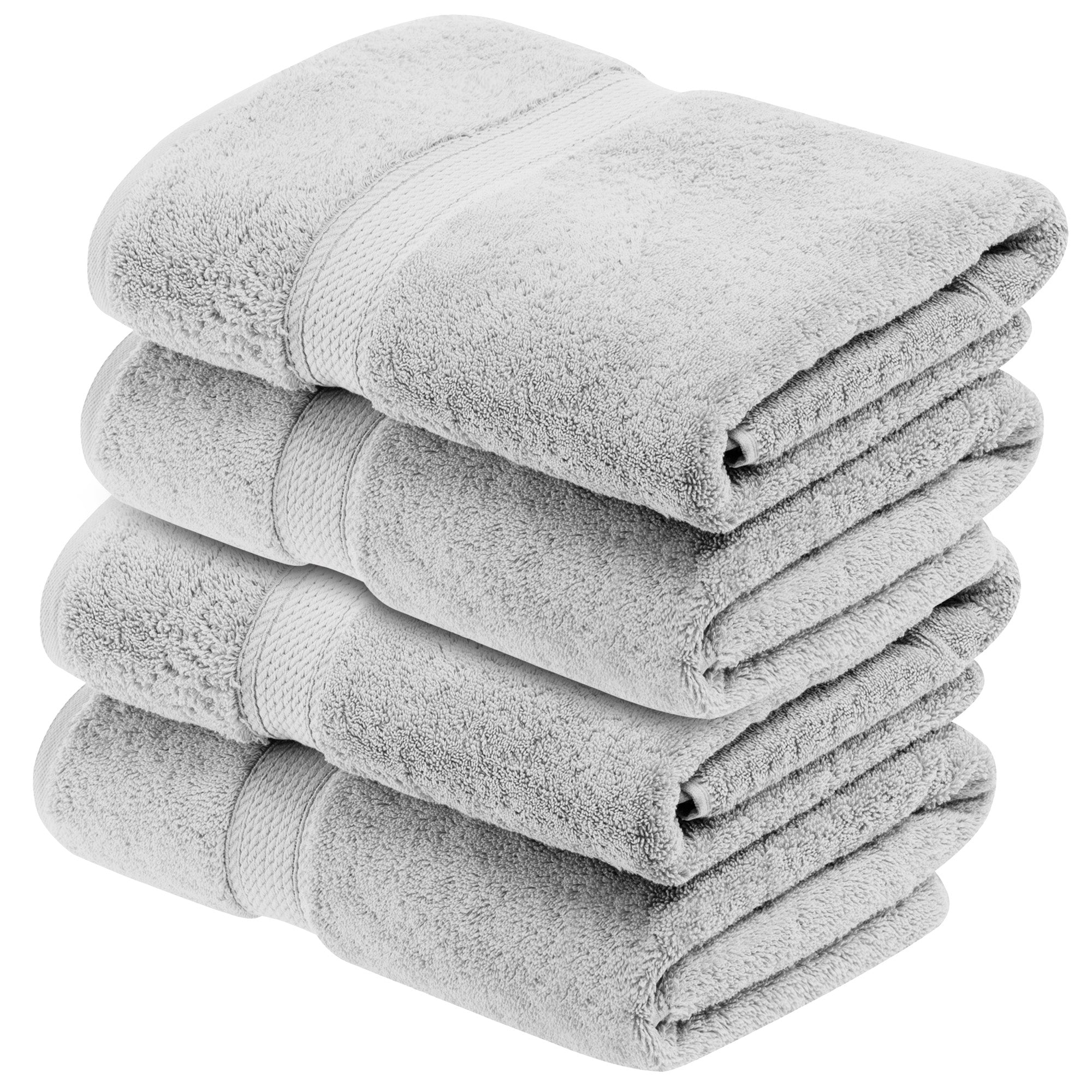 Premium 4-Piece Egyptian Cotton Bath Towel Set - Ultra Soft, Heavyweight & Plush Pile for Spa-Like Luxury at Home | Perfect for Bath, Beach & Guest Use