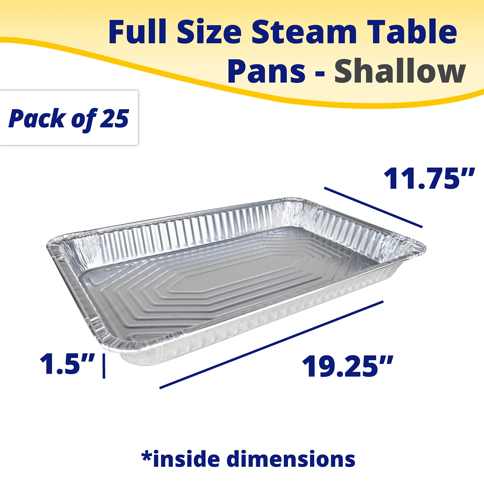 IDL Packaging Full Size Aluminum Steam Table Pans - 21