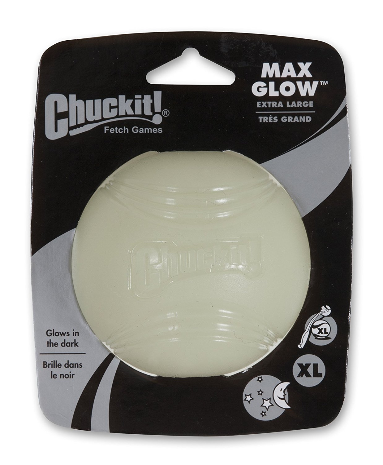 Chuckit! Max Glow Ball X-Large Dog Toy - 3.5 Inch Durable Fetch Ball for Night Play - 12 Pack - Perfect for Outdoor Activities, Beach, Park & Backyard Fun with Pets