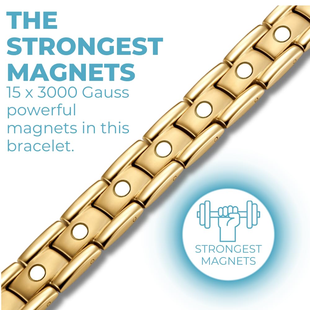 Willis Judd Magnetic Bracelet for Men - Pain Relief & Improved Circulation - Stylish & Comfortable for Daily Wear, Workouts & Outdoor Activities