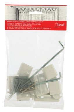 7004277572 White Curtain Bracket Kit - Heavy Duty Window Hardware for Drapes, Sheers & Rods - Perfect for Living Room, Bedroom & Home Decor