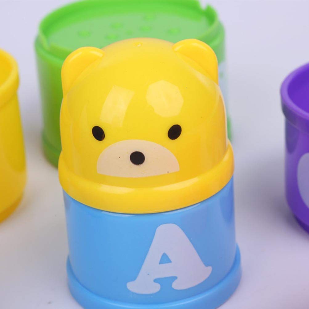 POPETPOP 9pcs Bird Stacking Cup Toys - Interactive Parrot Training & Chewing Toys for Parakeets, Cockatiels | Educational Cage Enrichment for Mental Stimulation & Playtime Fun