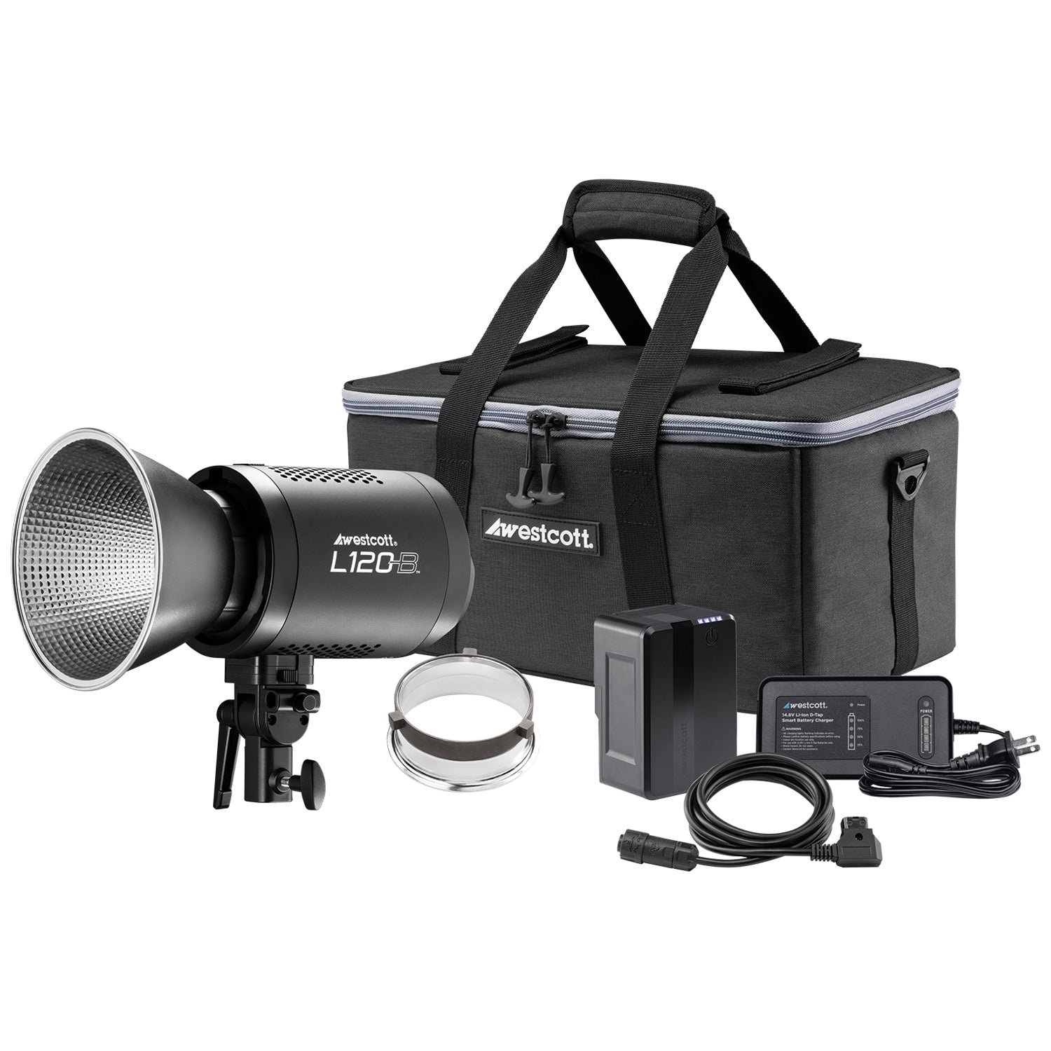 120W Bi-Color COB LED Video Light with Rechargeable Battery & USB Charger - Perfect for YouTube, Photography, Live Streaming, and Studio Lighting