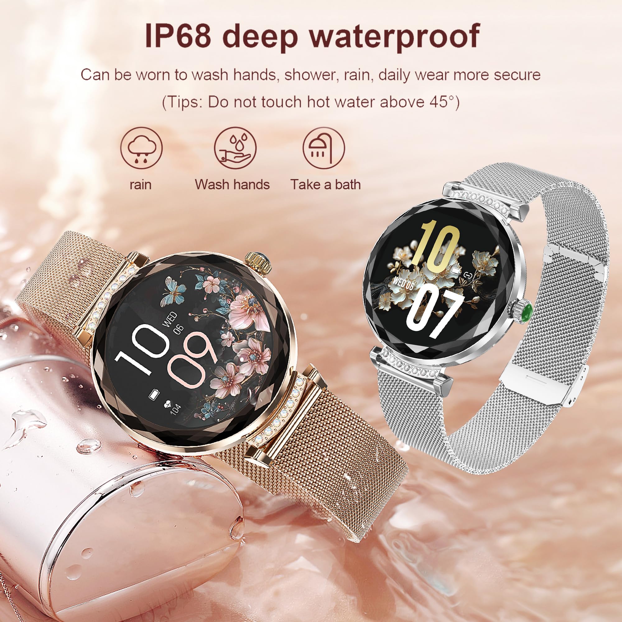 Smart Watch for Women with Call Function - Fitness Tracker for iOS & Android, 1.19