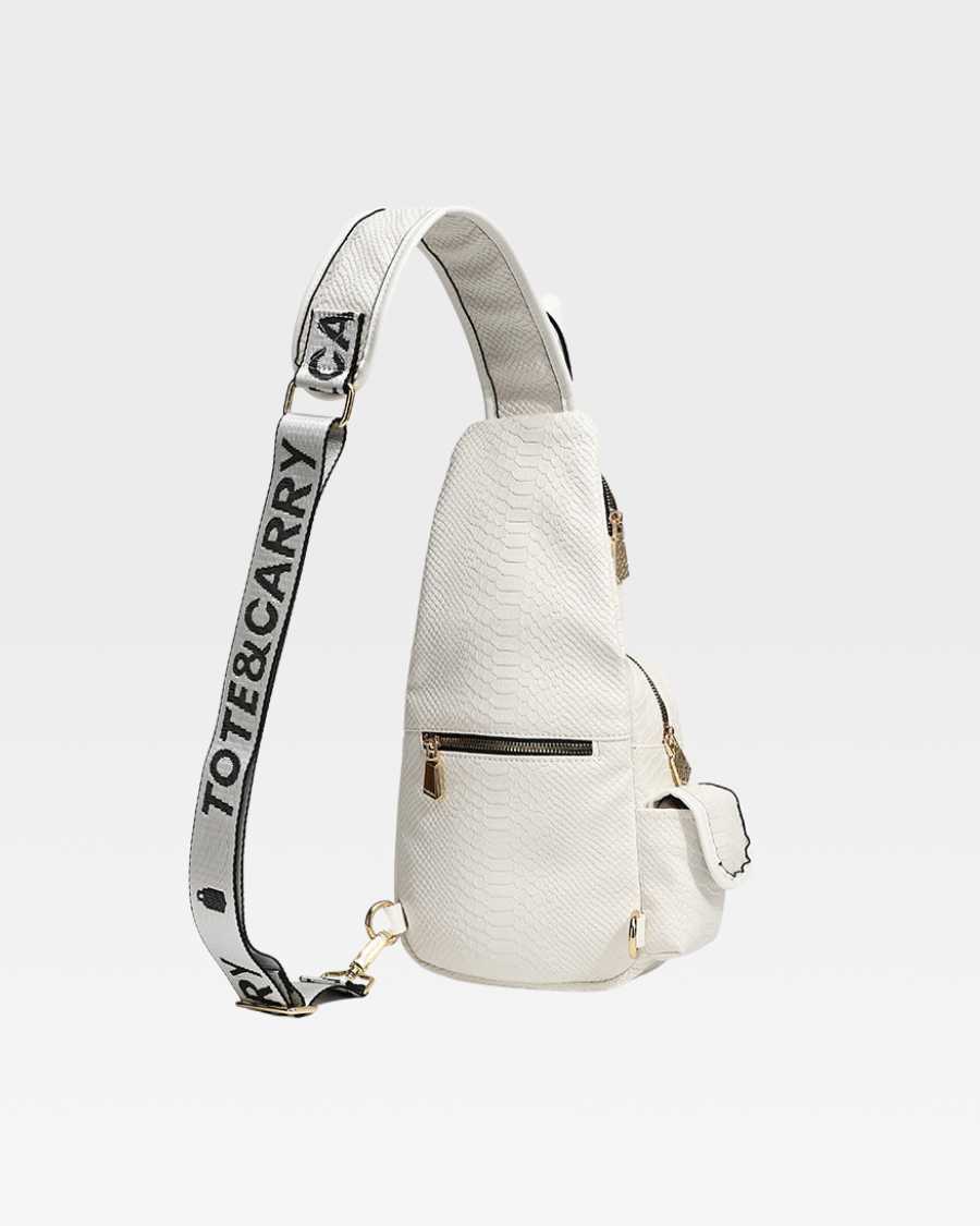 Apollo 1 White Tear Drop Crossbody Bag for Women - Fashionable Small Shoulder Purse for Everyday Use, Travel & Shopping