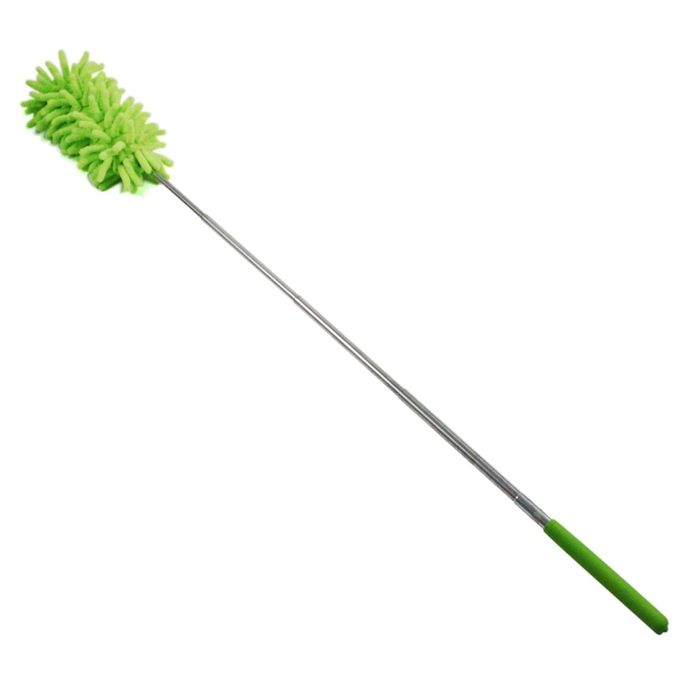 Extendable Flexible Feather Duster for Home and Office Cleaning - Orange | Lightweight Dusting Tool for Ceiling Fans, Blinds, and Hard-to-Reach Areas | Perfect for Housekeeping and Spring Cleaning